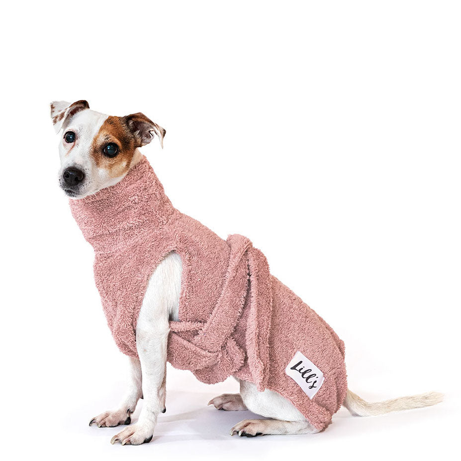 Hundebademantel Pink Größe 3XS