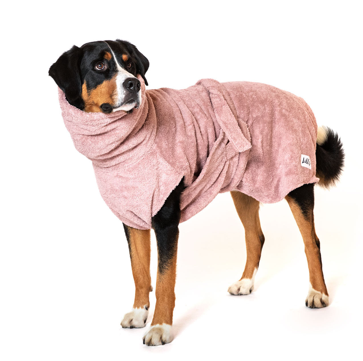 Hundebademantel Pink Größe XXL