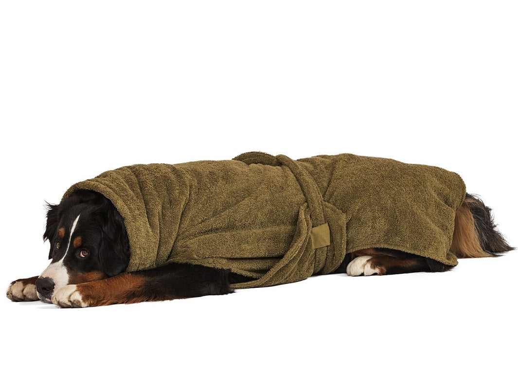 Hundebademantel | Olive