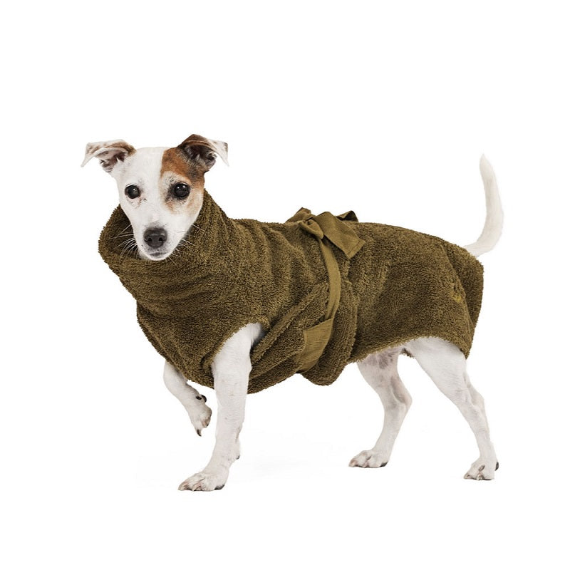 Hundebademantel | Olive