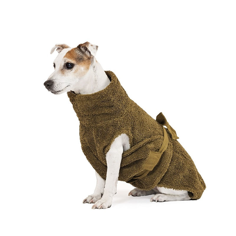 Hundebademantel | Olive