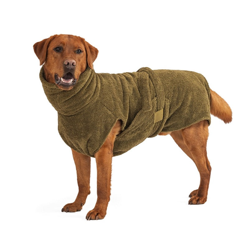 Hundebademantel | Olive