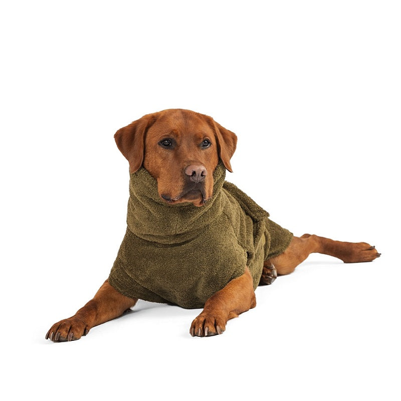 Hundebademantel | Olive