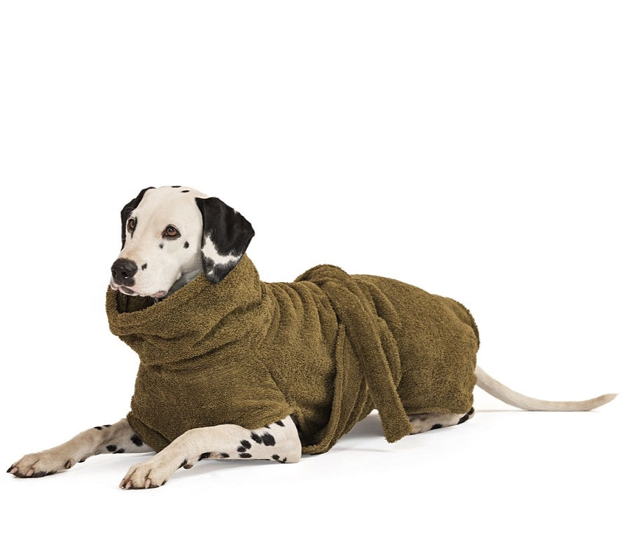 Hundebademantel | Olive