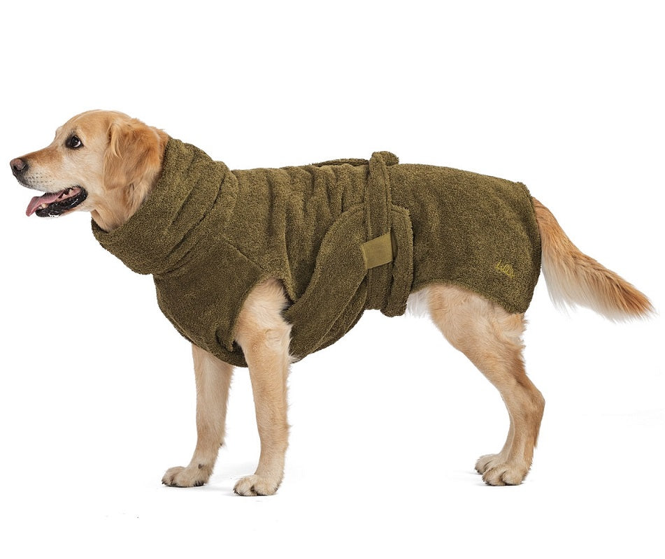 Hundebademantel | Olive