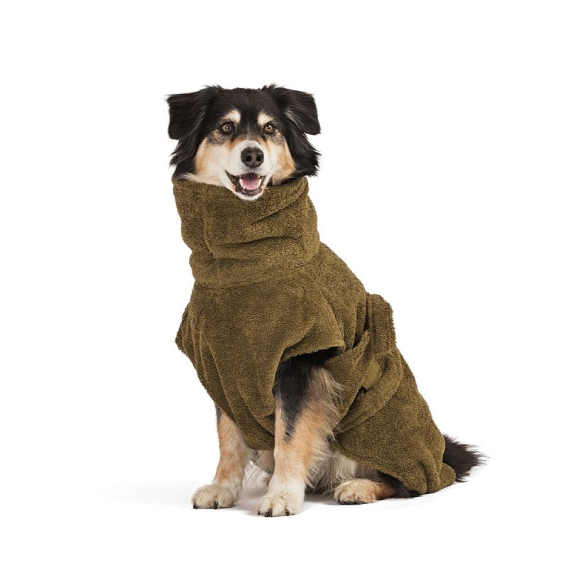 Hundebademantel | Olive