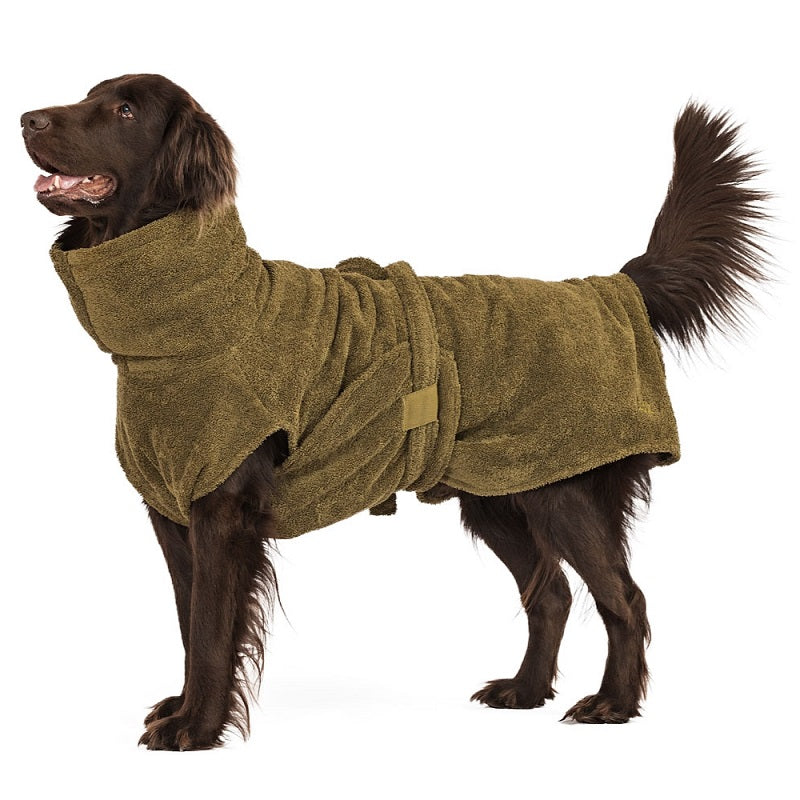 Hundebademantel | Olive