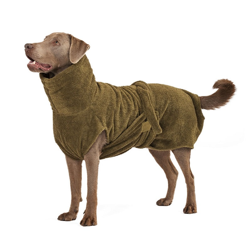 Hundebademantel | Olive