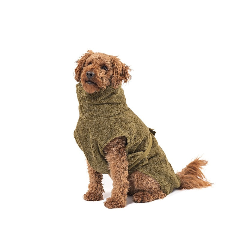 Hundebademantel | Olive