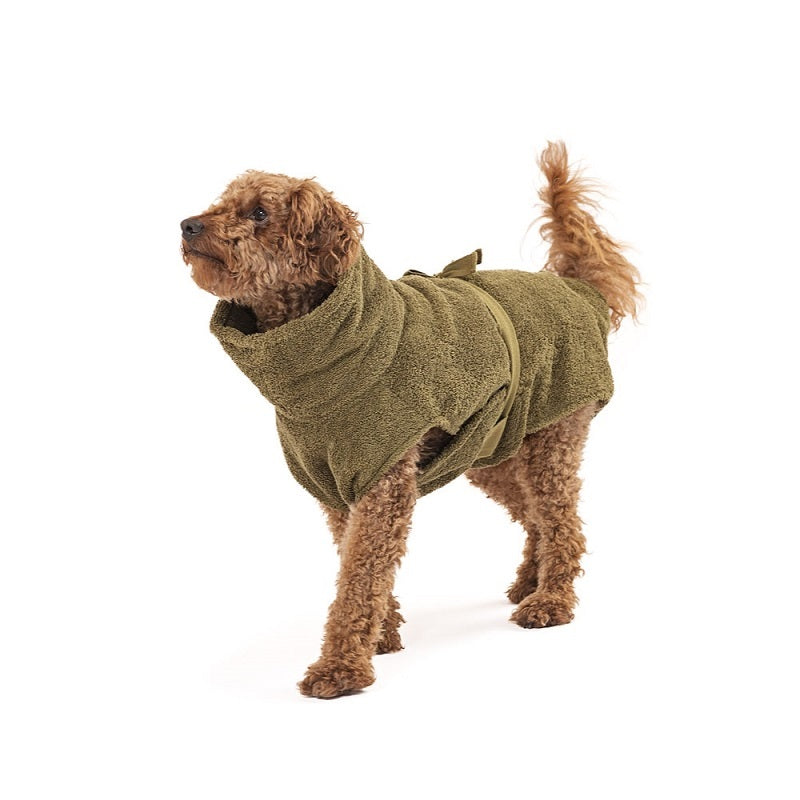 Hundebademantel | Olive