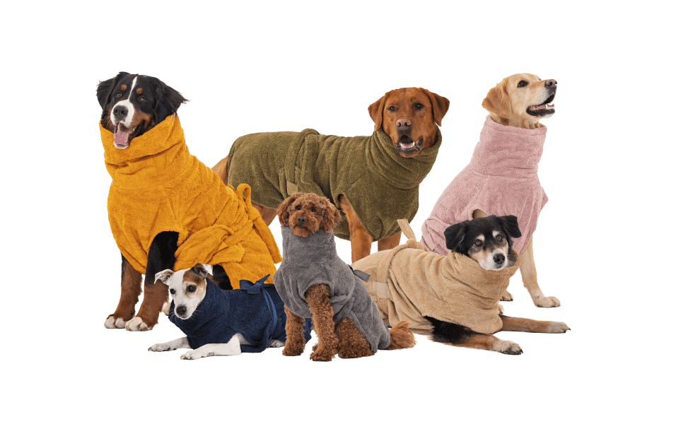 Hundebademantel aus Bio-Baumwolle