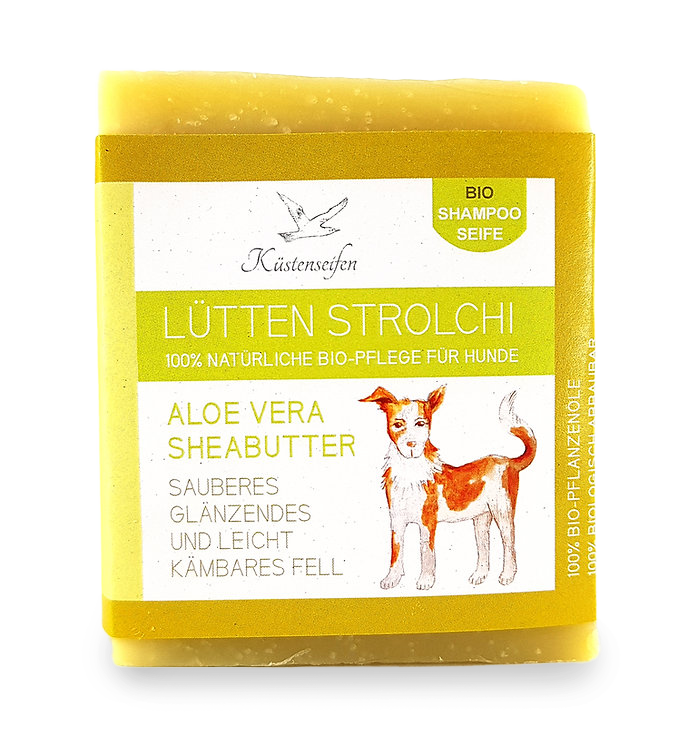 Bio-Hundeseife: Shampoo "Lütten Strolch" mit Aloe Vera